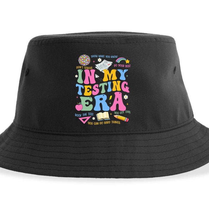 In My State Testing Era Teachers Funny Test Day Sustainable Bucket Hat