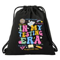 In My State Testing Era Teachers Funny Test Day Drawstring Bag