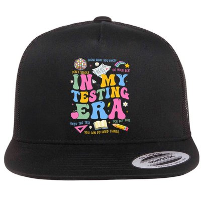 In My State Testing Era Teachers Funny Test Day Flat Bill Trucker Hat