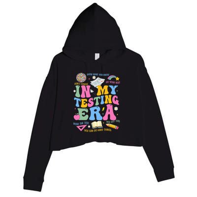 In My State Testing Era Teachers Funny Test Day Crop Fleece Hoodie