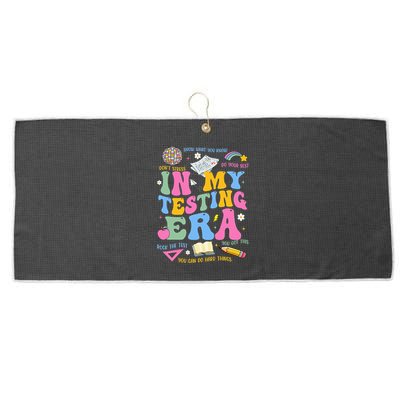 In My State Testing Era Teachers Funny Test Day Large Microfiber Waffle Golf Towel