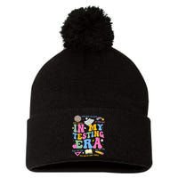 In My State Testing Era Teachers Funny Test Day Pom Pom 12in Knit Beanie