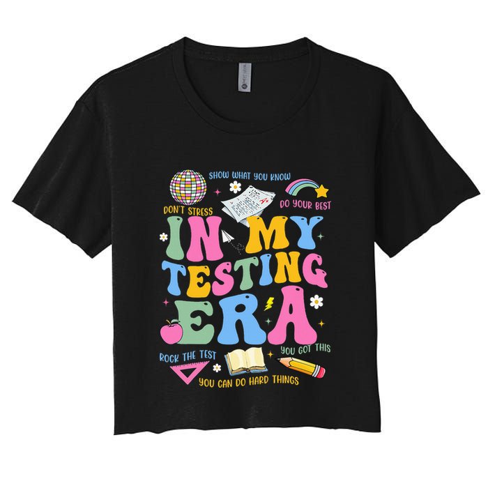 In My State Testing Era Teachers Funny Test Day Crop Top