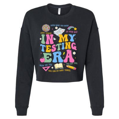 In My State Testing Era Teachers Funny Test Day Cropped Pullover Crew