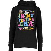 In My State Testing Era Teachers Funny Test Day Womens Funnel Neck Pullover Hood