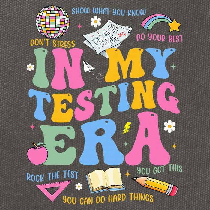 In My State Testing Era Teachers Funny Test Day Cotton Canvas Backpack