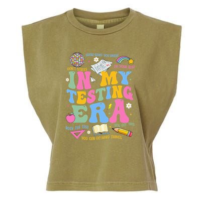 In My State Testing Era Teachers Funny Test Day Garment-Dyed Women's Muscle Tee