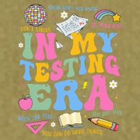 In My State Testing Era Teachers Funny Test Day Garment-Dyed Women's Muscle Tee