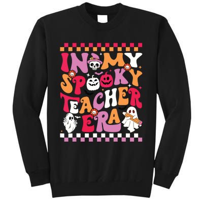 In My Spooky Teacher Era Groovy Ghost Teacher Halloween Sweatshirt