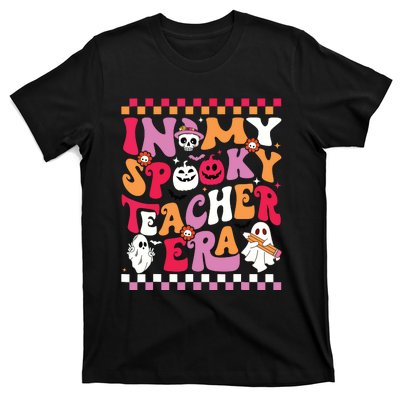 In My Spooky Teacher Era Groovy Ghost Teacher Halloween T-Shirt