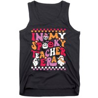 In My Spooky Teacher Era Groovy Ghost Teacher Halloween Tank Top