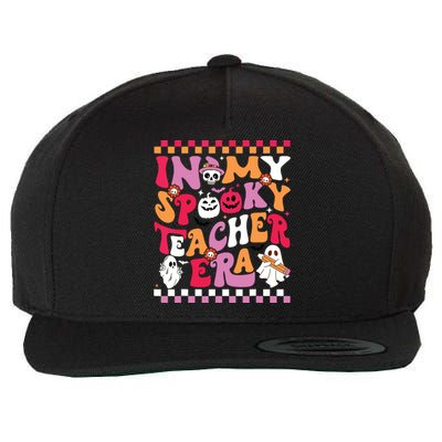 In My Spooky Teacher Era Groovy Ghost Teacher Halloween Wool Snapback Cap