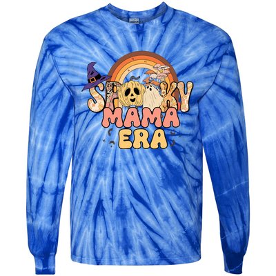 In My Spooky Mama Era Halloween Groovy Witchy Spooky Mama Cool Gift Tie-Dye Long Sleeve Shirt