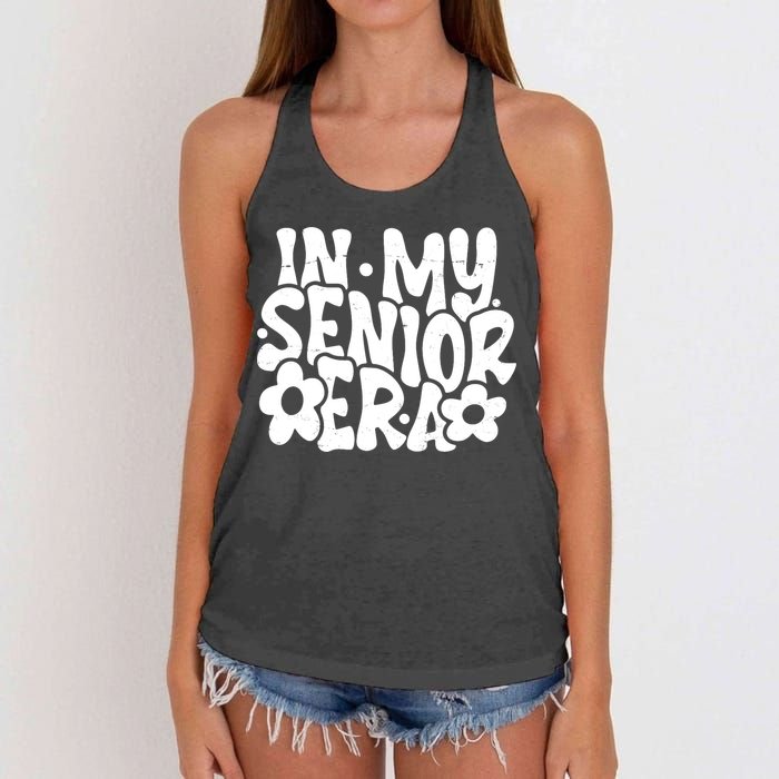 In My Senior Era School Graduation Graduate Women's Knotted Racerback Tank