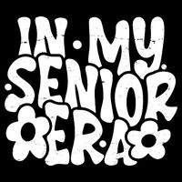 In My Senior Era School Graduation Graduate Women's Knotted Racerback Tank