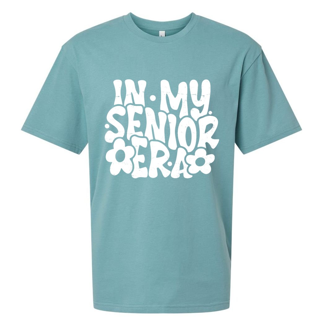 In My Senior Era School Graduation Graduate Sueded Cloud Jersey T-Shirt