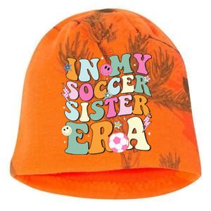 In My Soccer Sister Era Groovy Retro Cute Proud Soccer Sis Kati - Camo Knit Beanie