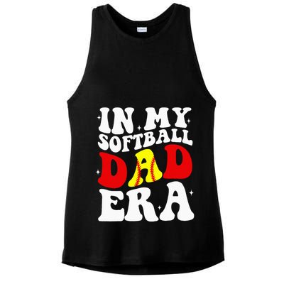 In My Softball Dad Era Softball Dad Ladies PosiCharge Tri-Blend Wicking Tank