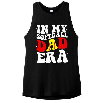 In My Softball Dad Era Softball Dad Ladies PosiCharge Tri-Blend Wicking Tank