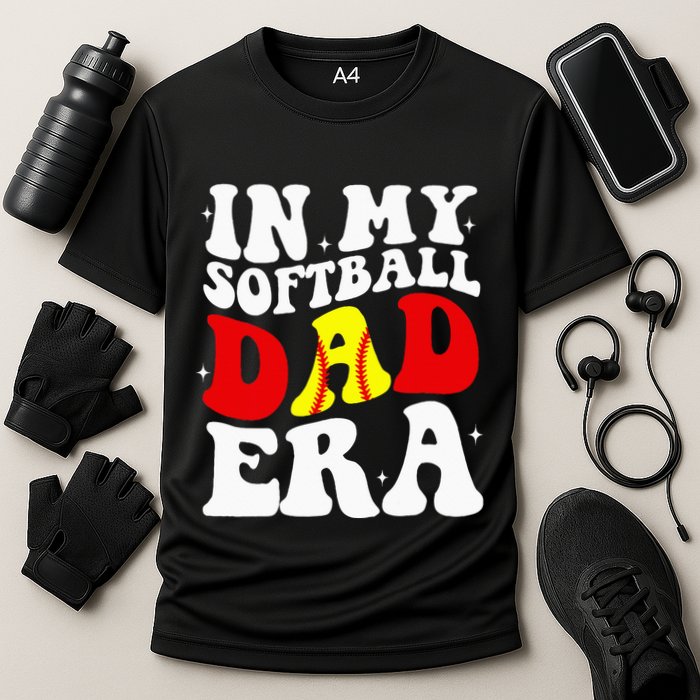 In My Softball Dad Era Softball Dad Cooling Performance Crew T-Shirt