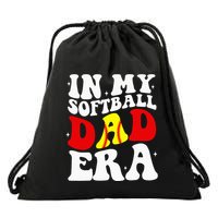 In My Softball Dad Era Softball Dad Drawstring Bag