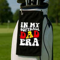 In My Softball Dad Era Softball Dad Golf Towel
