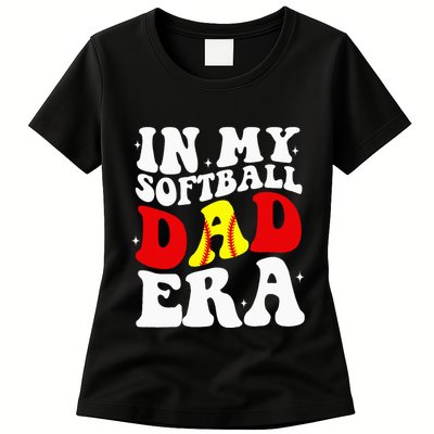 In My Softball Dad Era Softball Dad Womens T-Shirt