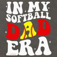 In My Softball Dad Era Softball Dad Cotton Canvas Backpack