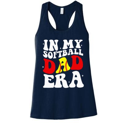 In My Softball Dad Era Softball Dad Women's Racerback Tank