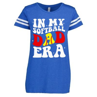 In My Softball Dad Era Softball Dad Enza Ladies Jersey Football T-Shirt