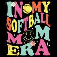 In My Softball Mom Era Retro Groovy Mom Life Game Day Gift Cooling Performance Crew T-Shirt