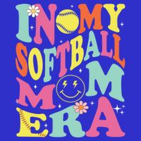 In My Softball Mom Era Retro Groovy Mom Life Game Day Gift 16 in Basic Backpack