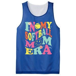 In My Softball Mom Era Retro Groovy Mom Life Game Day Gift Mesh Reversible Basketball Jersey Tank