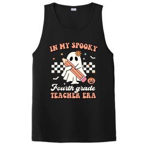 In My Spooky Fourth Grade Teacher Era Retro Halloween Groovy Gift PosiCharge Competitor Tank