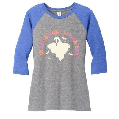 In My Spooky Mama Era Halloween (2Sides) Witchy Spooky Mom Gift Women's Tri-Blend 3/4-Sleeve Raglan Shirt