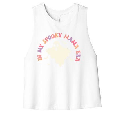 In My Spooky Mama Era Halloween (2Sides) Witchy Spooky Mom Gift Women's Racerback Cropped Tank