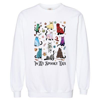 In My Spooky Era Cute Cat Halloween Funny Cats Costume Garment-Dyed Sweatshirt