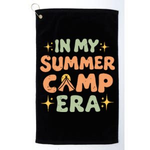 In My Summer Camp Era Women Groovy Retro Camping Camper Platinum Collection Golf Towel