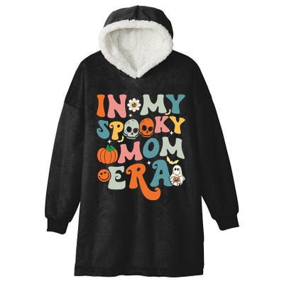 In My Spooky Mom Era Funny Halloween Groovy Hooded Wearable Blanket