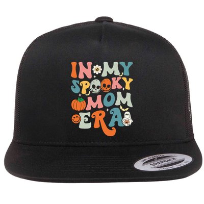 In My Spooky Mom Era Funny Halloween Groovy Flatbill Hat