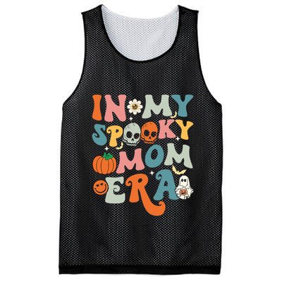 In My Spooky Mom Era Funny Halloween Groovy Mesh Reversible Basketball Jersey Tank