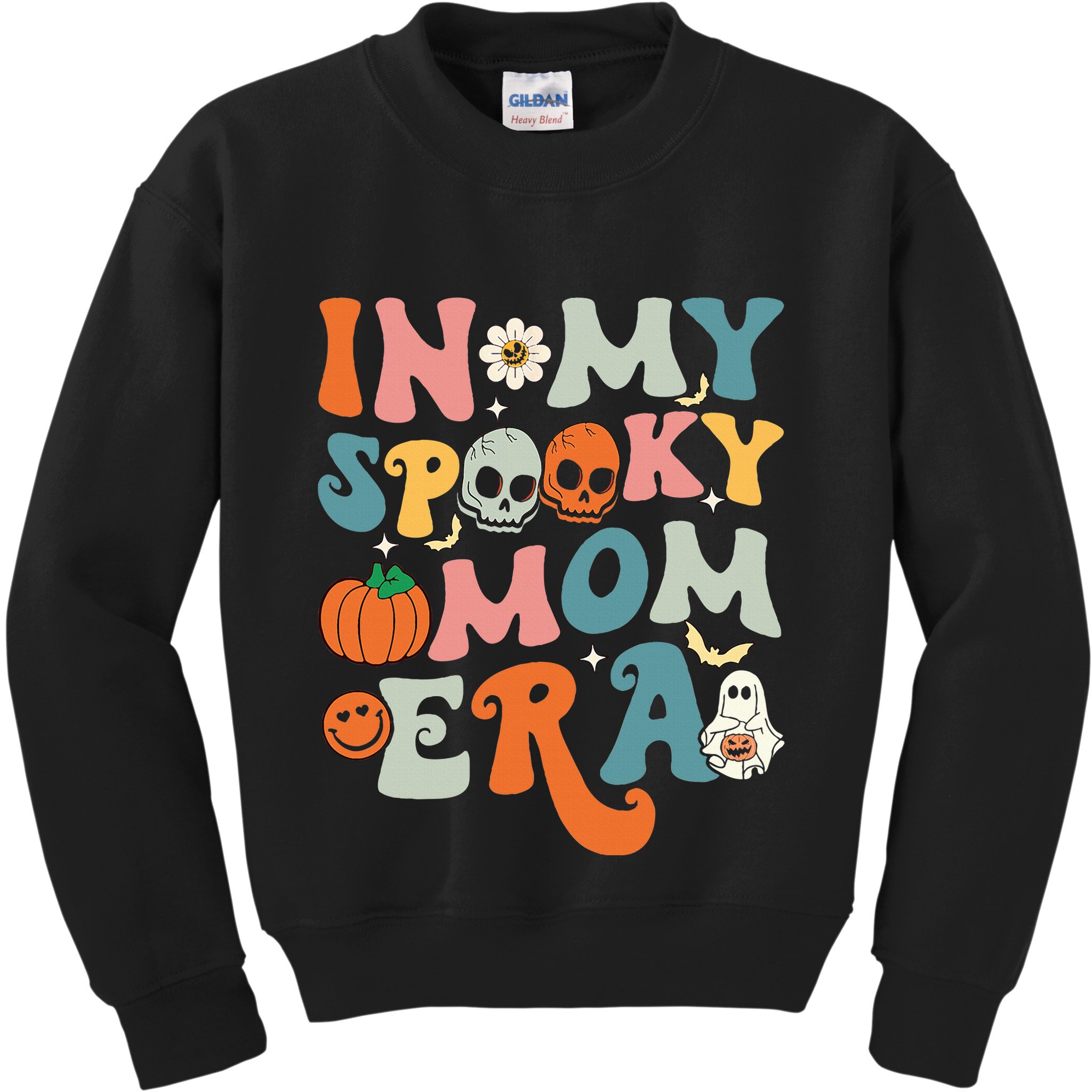 In My Spooky Mom Era Funny Halloween Groovy Kids Sweatshirt