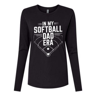 In My Softball Dad Era Softball Team Dad Softball Dads Gift Womens Cotton Relaxed Long Sleeve T-Shirt