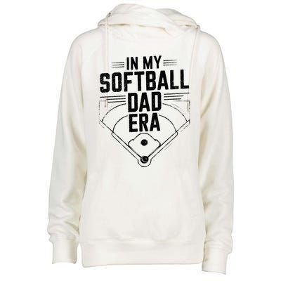 In My Softball Dad Era Softball Team Dad Softball Dads Gift Womens Funnel Neck Pullover Hood