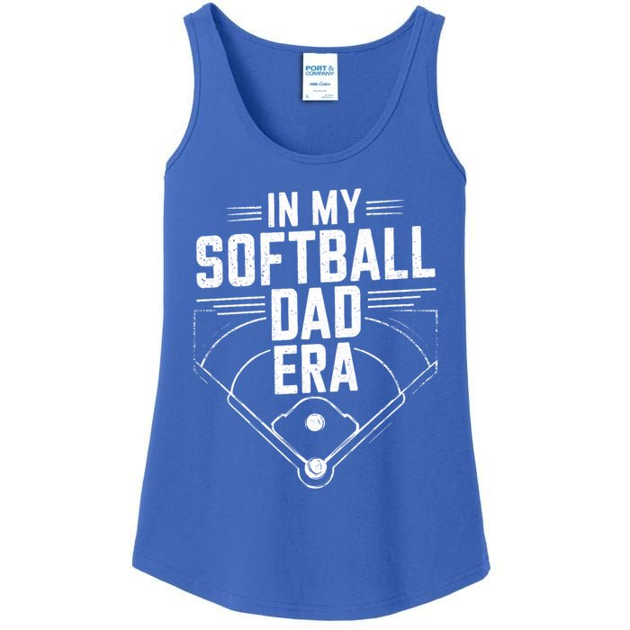 In My Softball Dad Era Softball Team Dad Softball Dads Gift Ladies Essential Tank