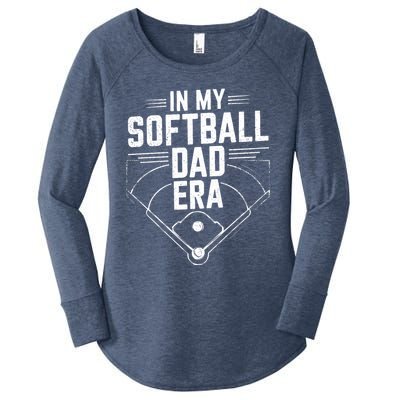 In My Softball Dad Era Softball Team Dad Softball Dads Gift Women's Perfect Tri Tunic Long Sleeve Shirt