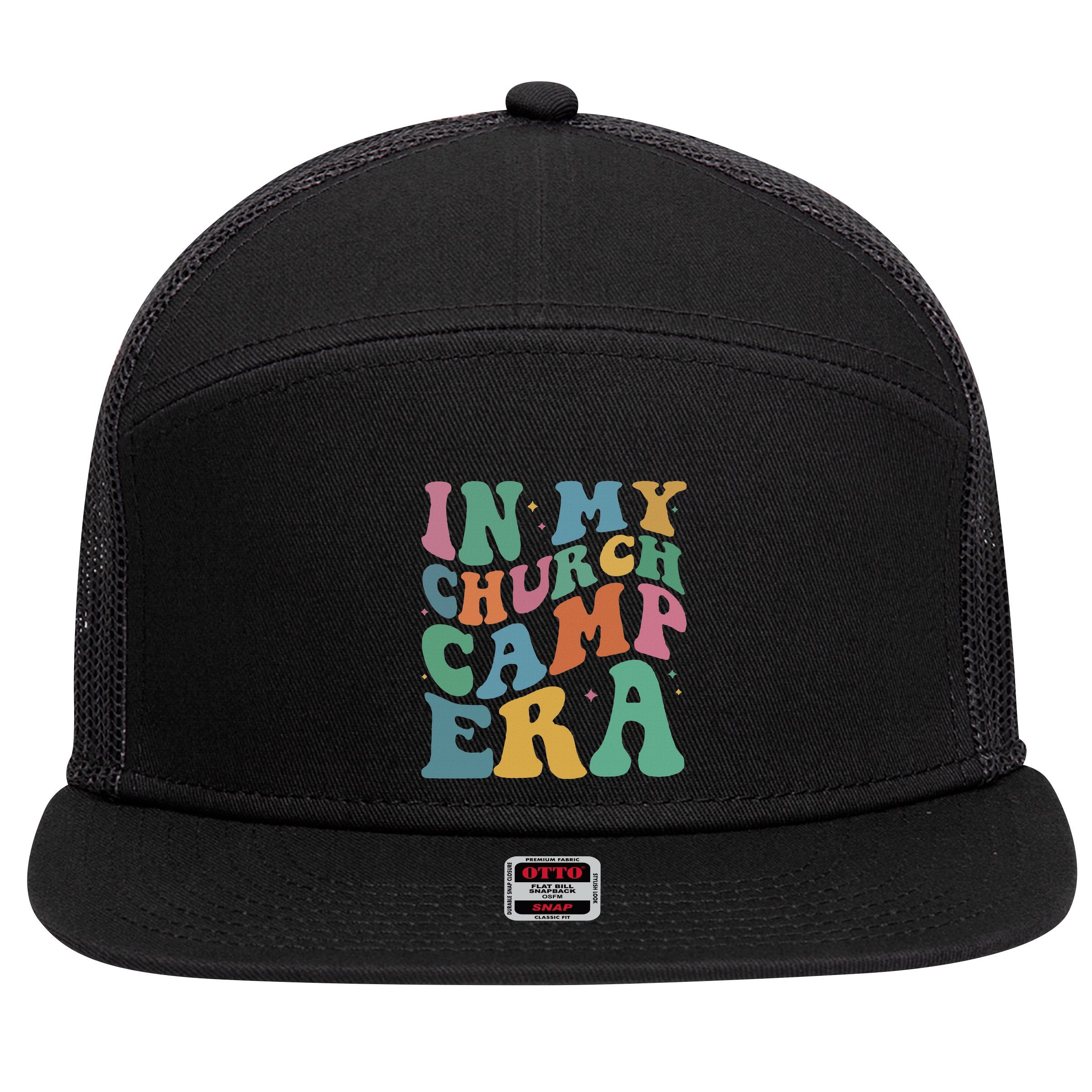 In My Summer Camp Era 7 Panel Mesh Trucker Snapback Hat