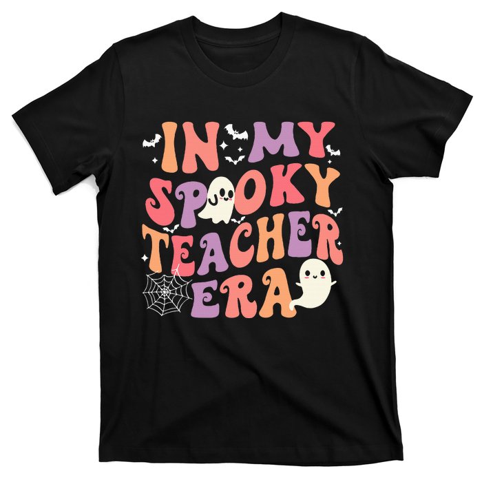 In My Spooky Teacher Era Ghost Halloween Retro Teachers Day T-Shirt