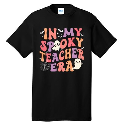 In My Spooky Teacher Era Ghost Halloween Retro Teachers Day Tall T-Shirt