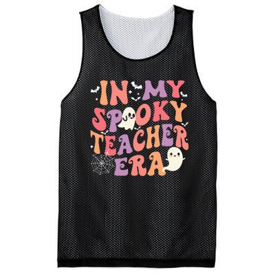 In My Spooky Teacher Era Ghost Halloween Retro Teachers Day Mesh Reversible Basketball Jersey Tank